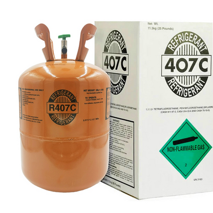 25LB R407C (R-407C) Refrigerant Gas | 5 Cylinders