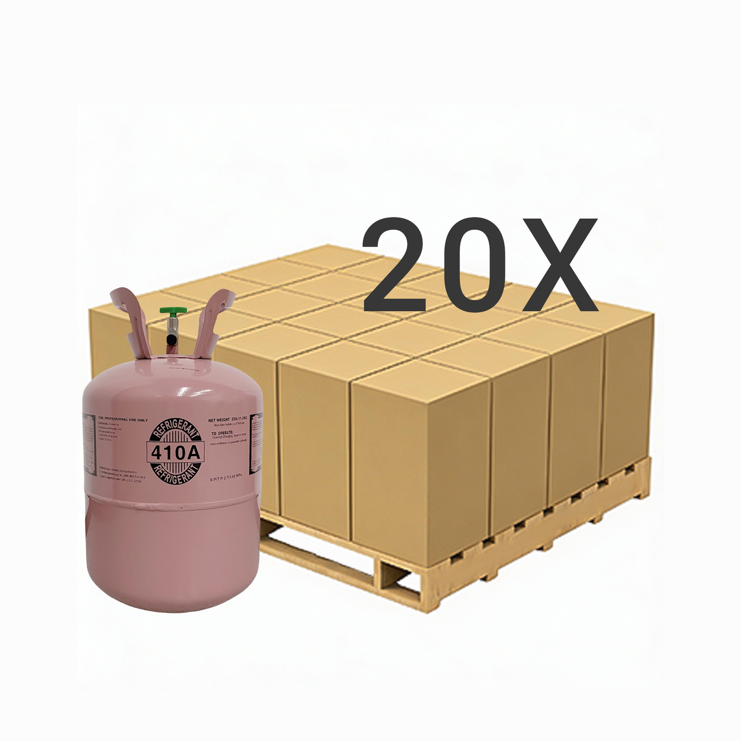 25LB R410A (R-410A) Refrigerant Gas | 20 Cylinders