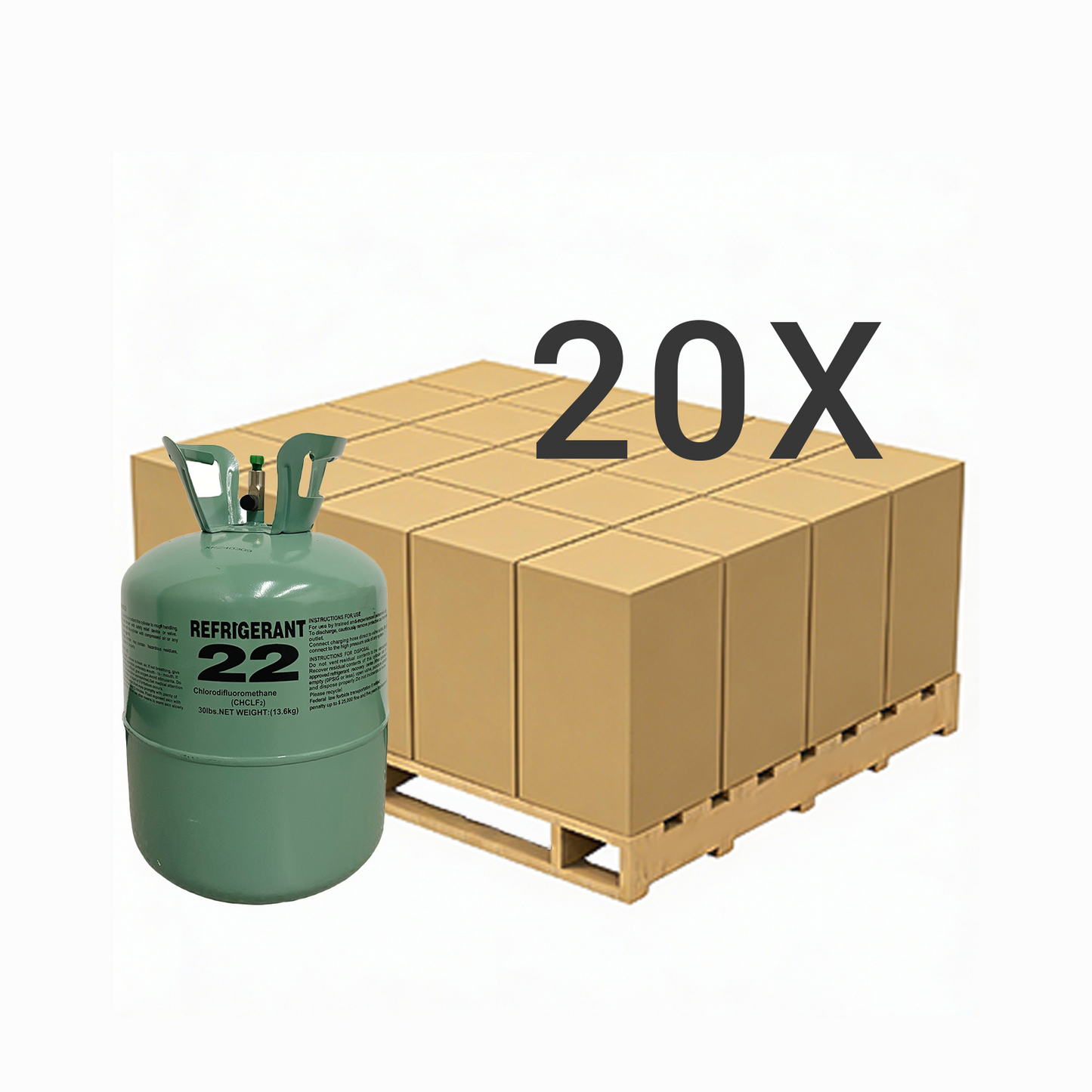 30LB R22 (R-22) Refrigerant Gas  | 40 Cylinders