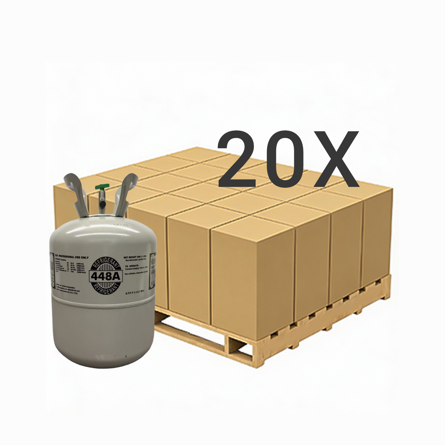 25LB R448A (R-448A) Refrigerant Gas | 20 Cylinders