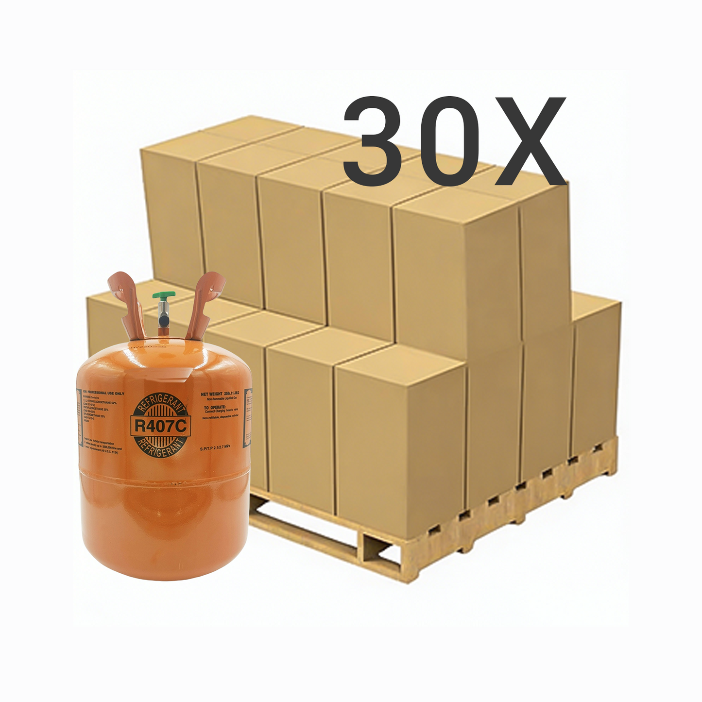 25LB R407C (R-407C) Refrigerant Gas | 40  Cylinders