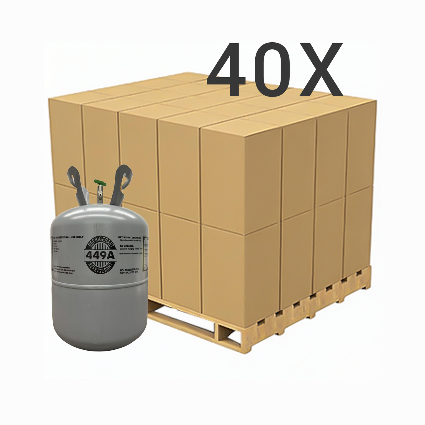 25LB R449A (R-449A) Refrigerant Gas |30 Cylinders