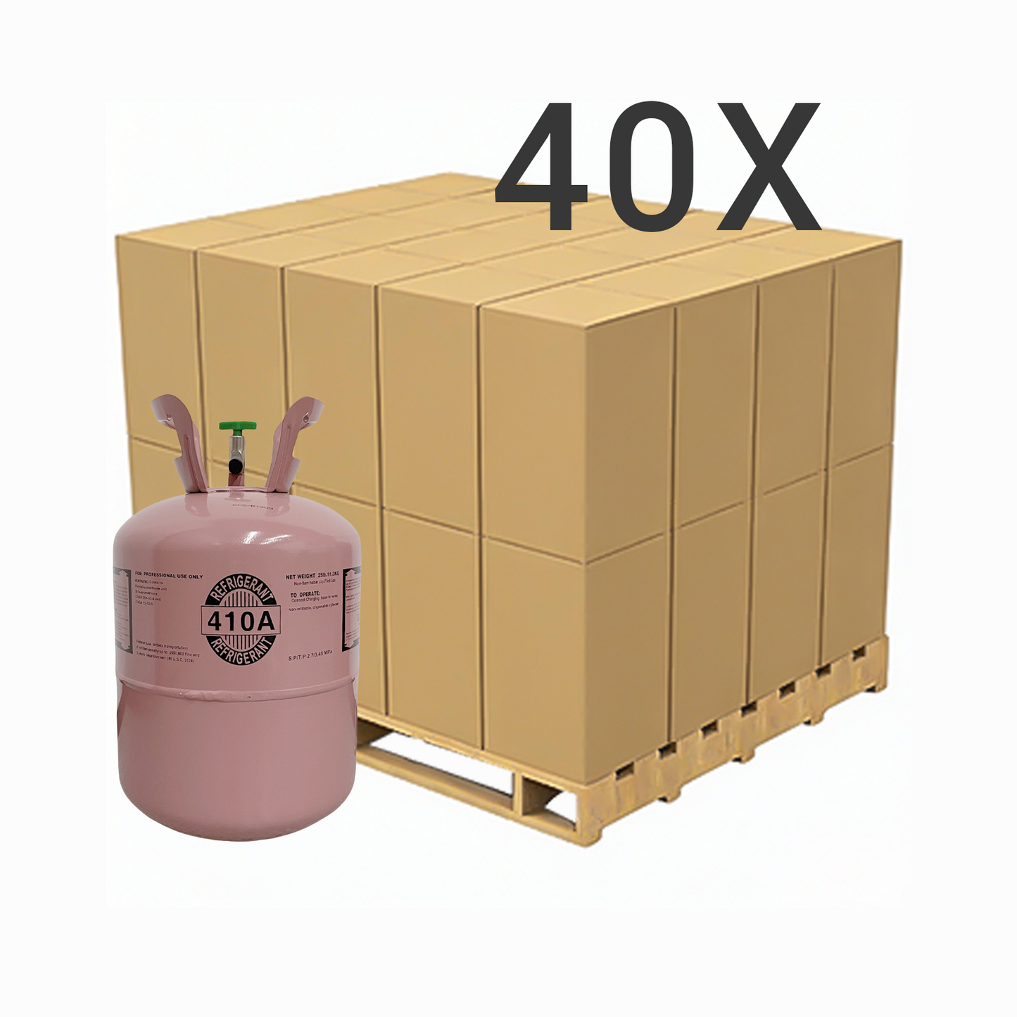 25LB R410A (R-410A) Refrigerant Gas | 40 Cylinders